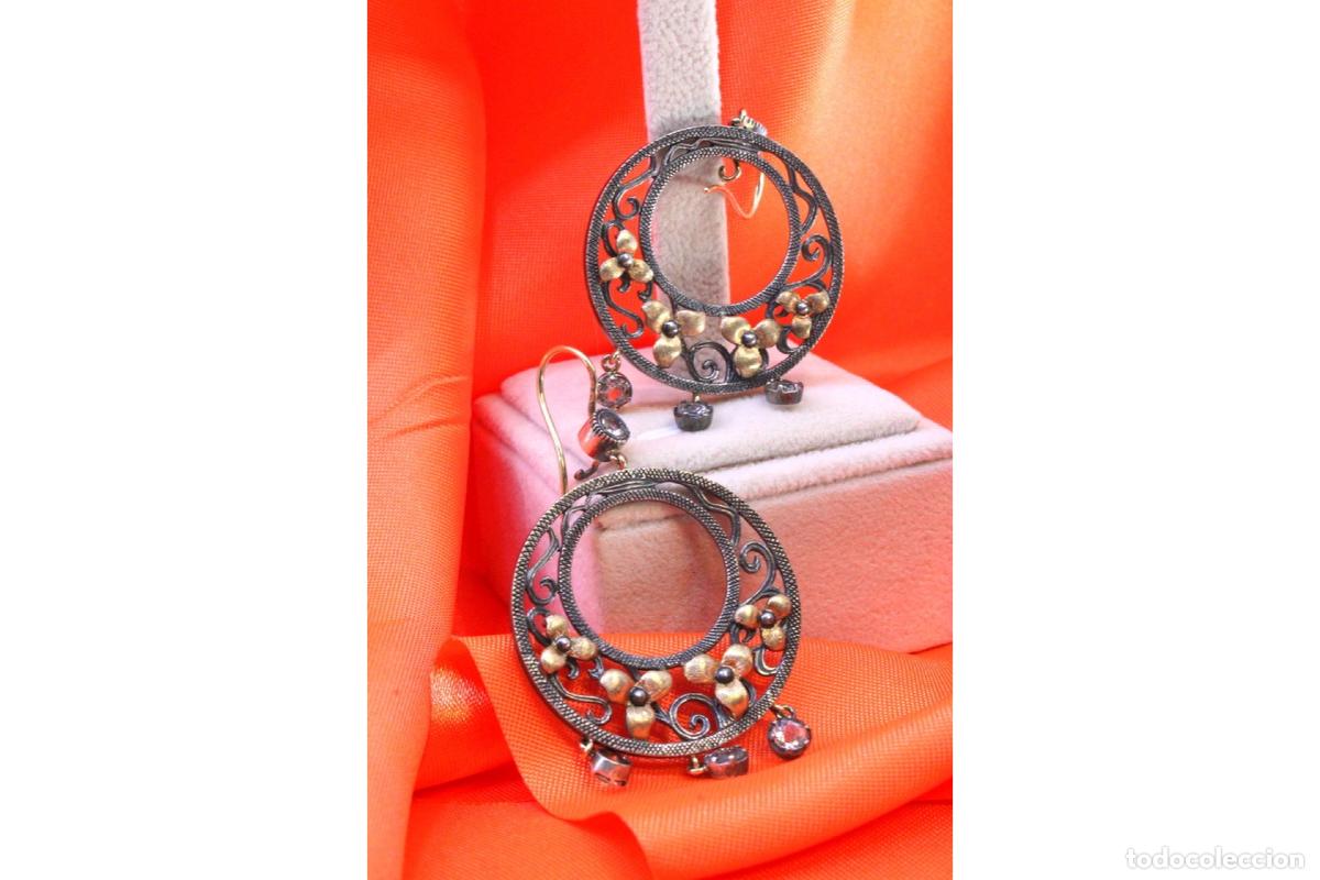 Joyeria: Pendientes en oro y plata de 19,2K. - Foto 10