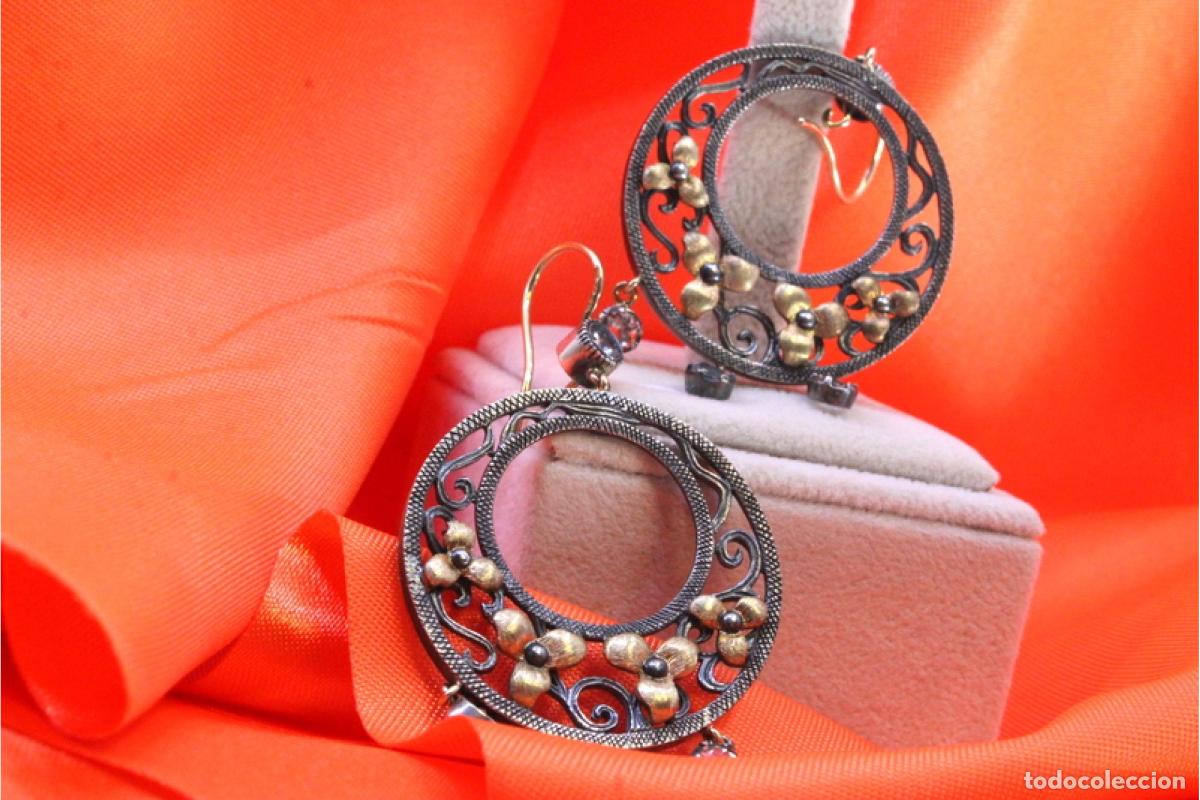 Joyeria: Pendientes en oro y plata de 19,2K. - Foto 11