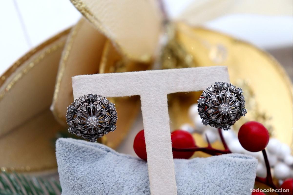 Joyeria: Pendientes de oro de 19,2 quilates con diamantes - Foto 3