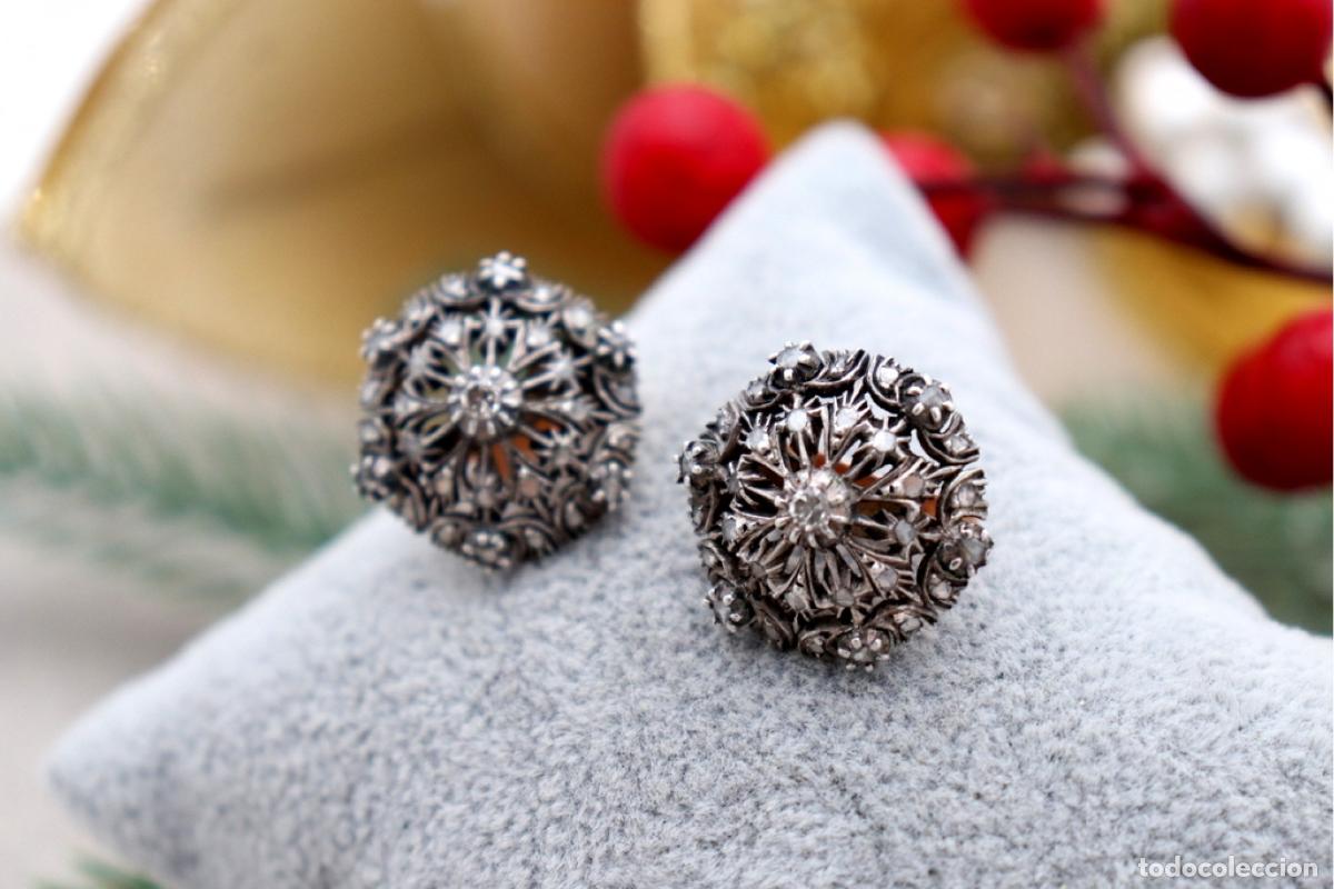 Joyeria: Pendientes de oro de 19,2 quilates con diamantes - Foto 5