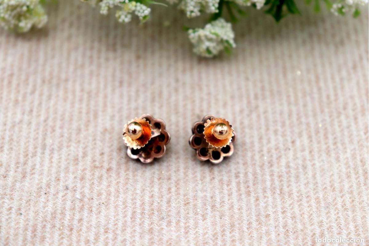Joyeria: Pendientes en oro de 19,2K y plata con diamantes. - Foto 3