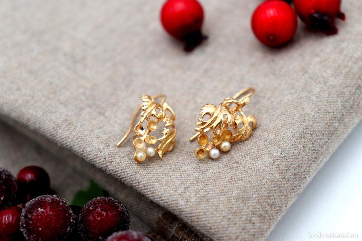 Joyeria: Pendientes de oro de 19,2 quilates con perlas - Foto 2