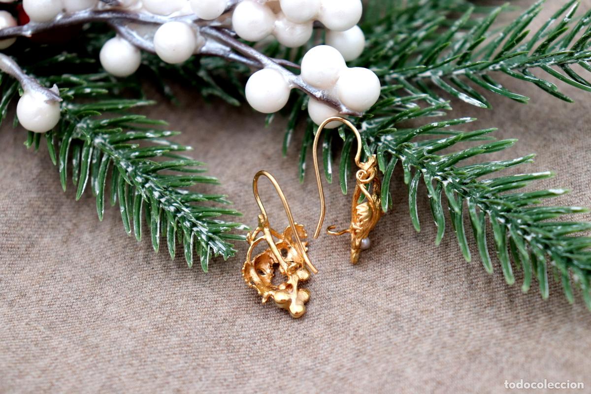 Joyeria: Pendientes de oro de 19,2 quilates con perlas - Foto 4