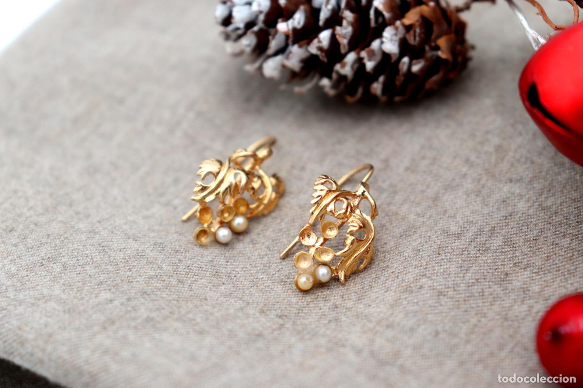 Joyeria: Pendientes de oro de 19,2 quilates con perlas - Foto 5