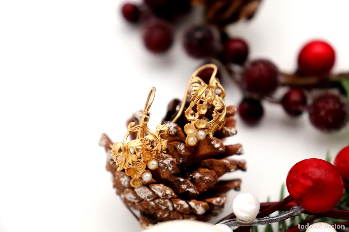 Joyeria: Pendientes de oro de 19,2 quilates con perlas - Foto 6