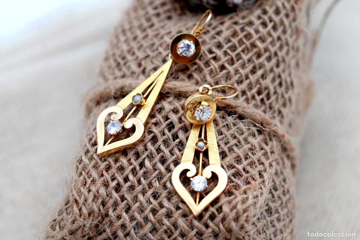 Joyeria: Pendientes de oro de 19,2 quilates con perlas - Foto 4