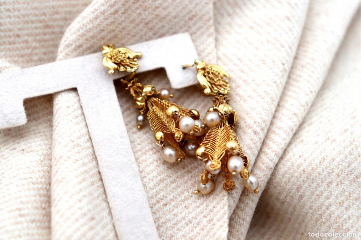 Joyeria: Pendientes de oro de 19,2 quilates con perlas - Foto 6