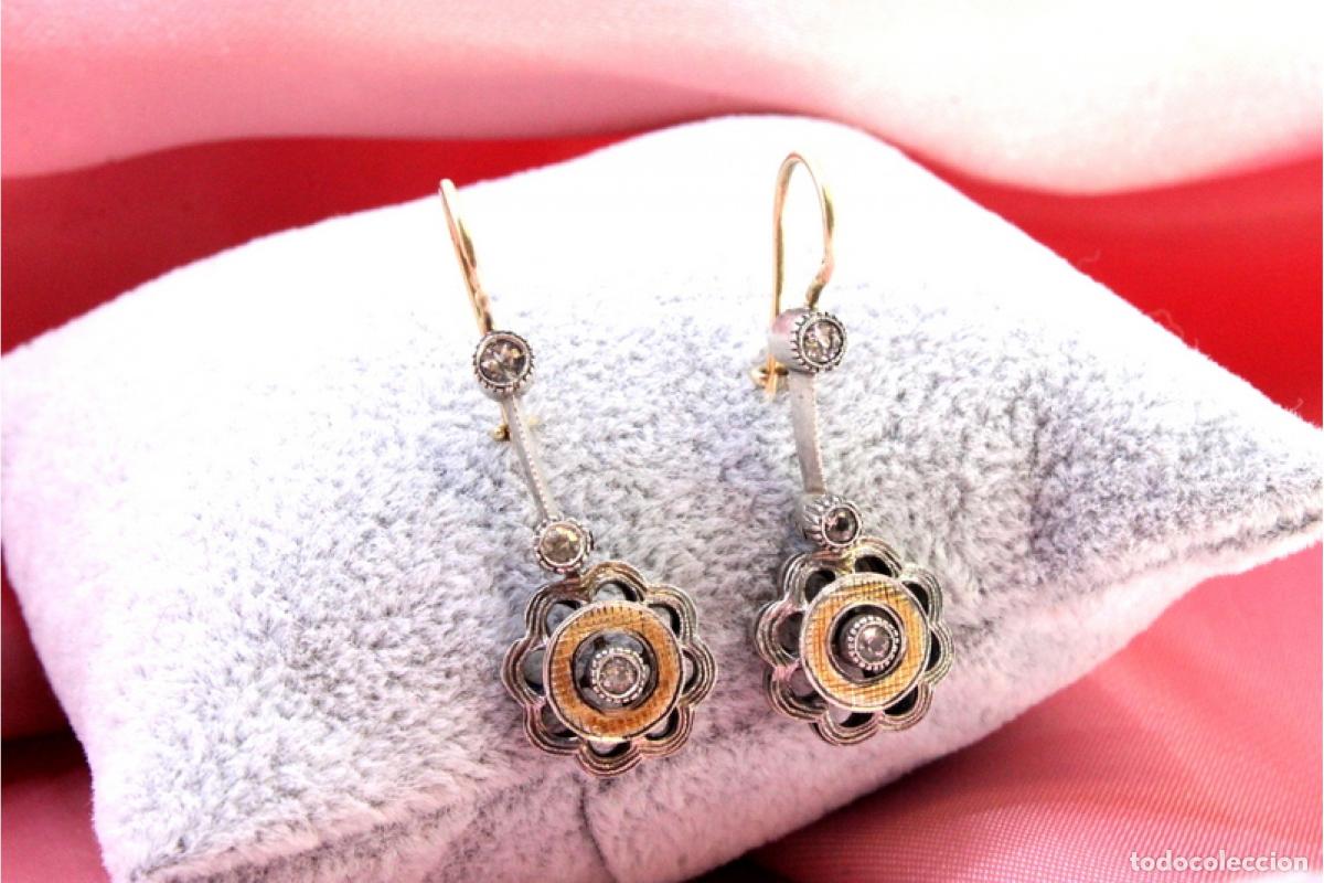 Joyeria: Pendientes en oro y plata de 19,2K. - Foto 3