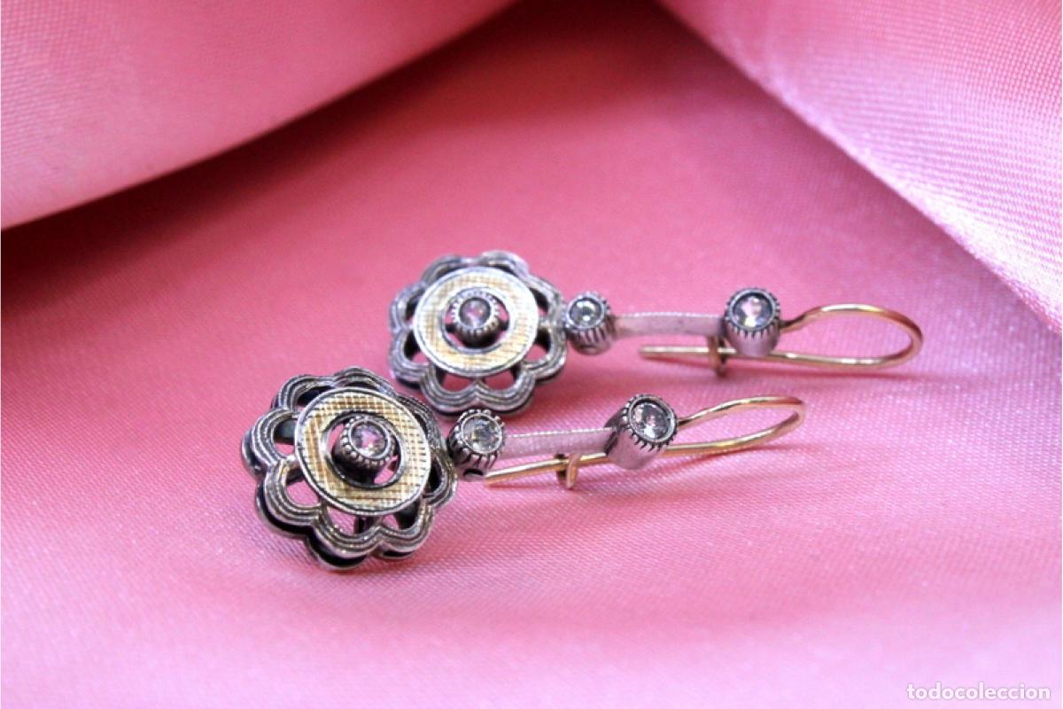 Joyeria: Pendientes en oro y plata de 19,2K. - Foto 4