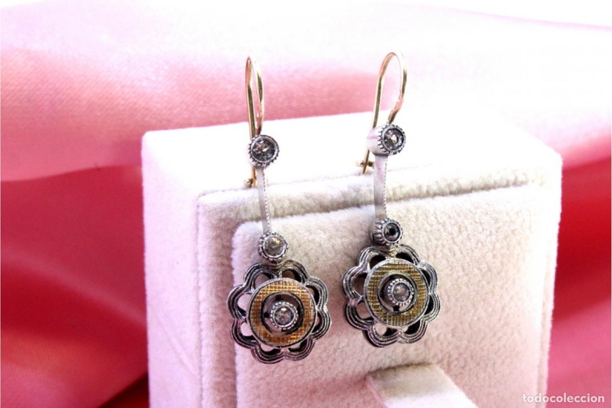 Joyeria: Pendientes en oro y plata de 19,2K. - Foto 5