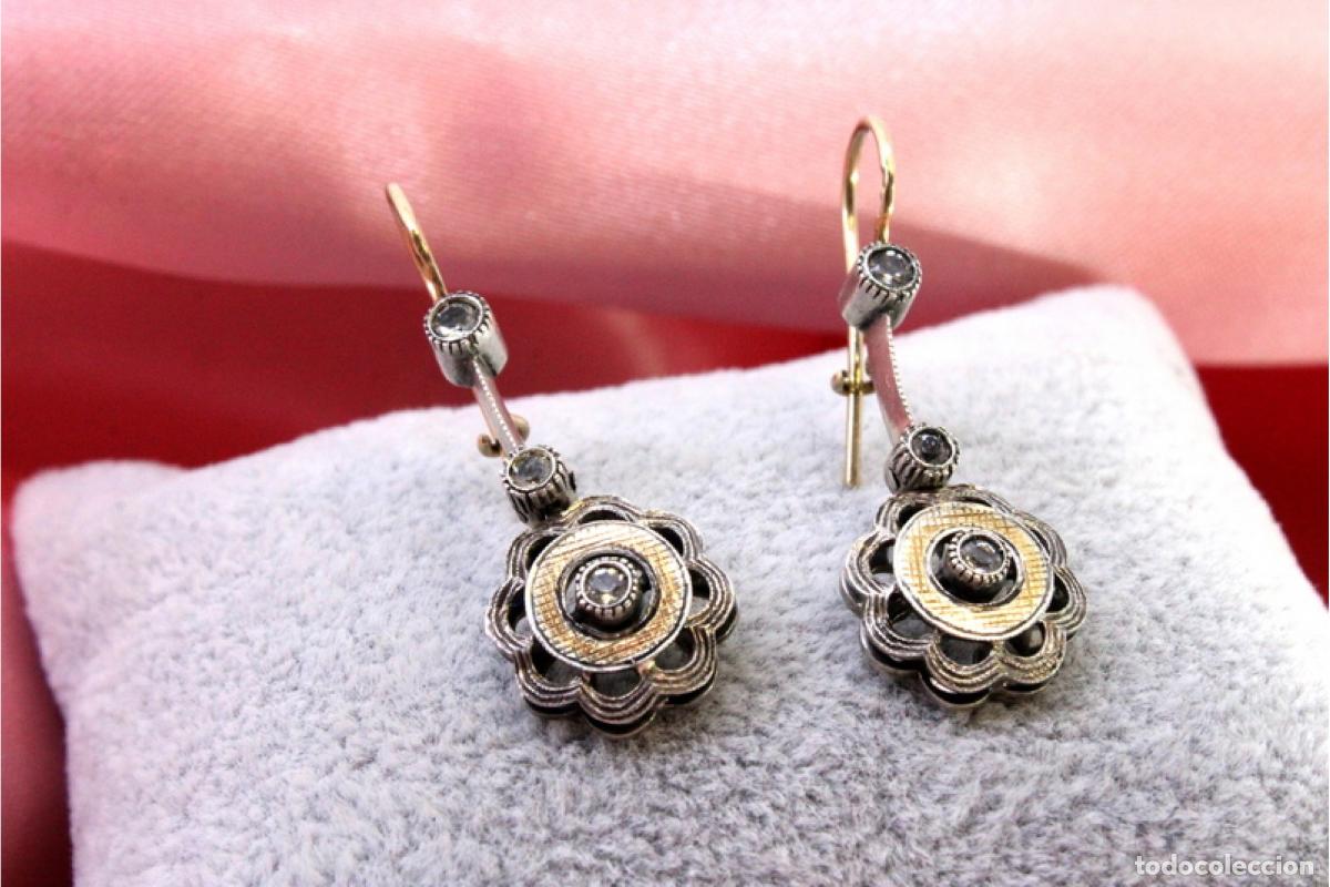 Joyeria: Pendientes en oro y plata de 19,2K. - Foto 1