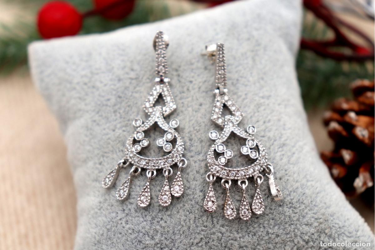 Joyeria: Pendientes en oro blanco de 18 quilates - Foto 2