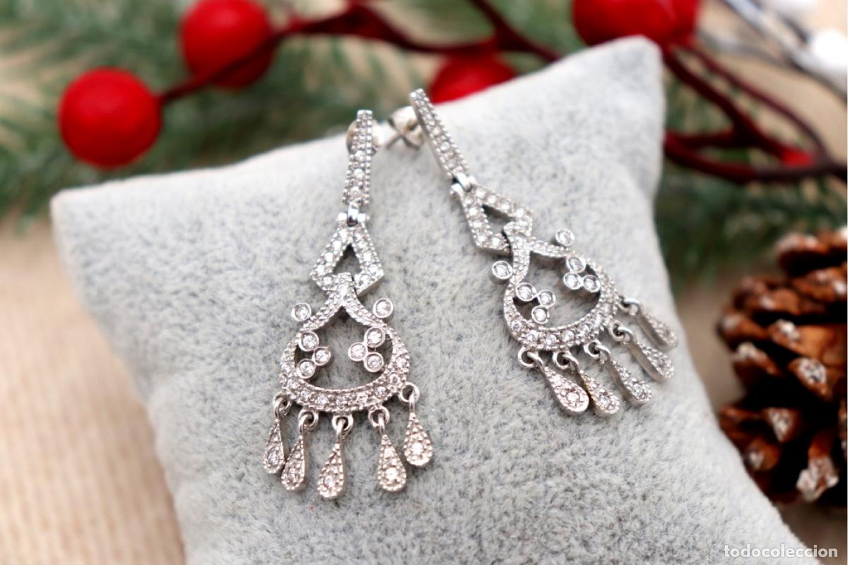 Joyeria: Pendientes en oro blanco de 18 quilates - Foto 3