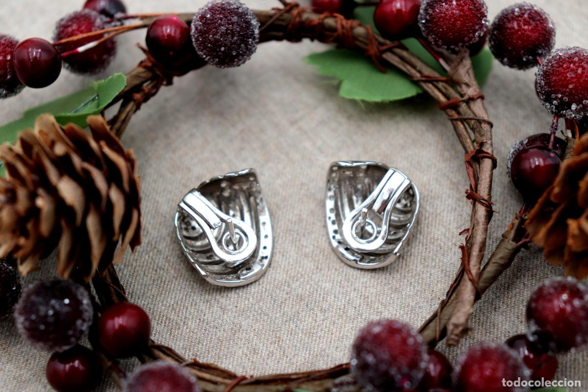 Joyeria: Pendientes en oro blanco de 19,2K. - Foto 6