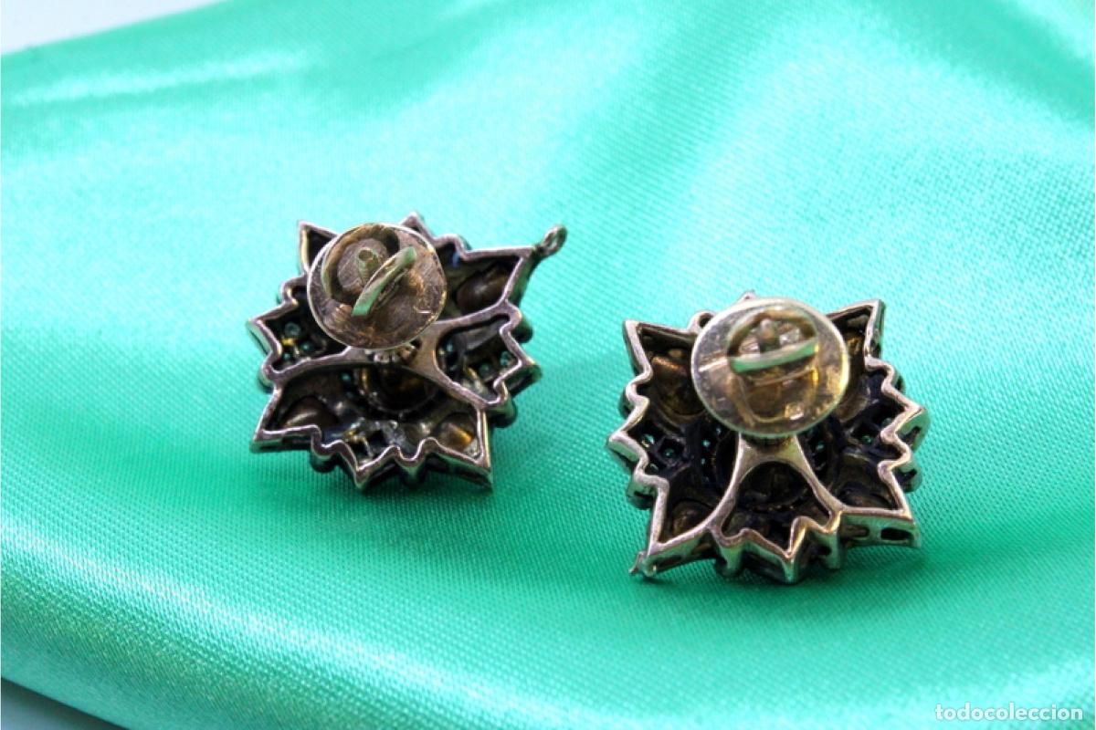 Joyeria: Pendientes en oro de 19,2K y plata con diamantes. - Foto 4