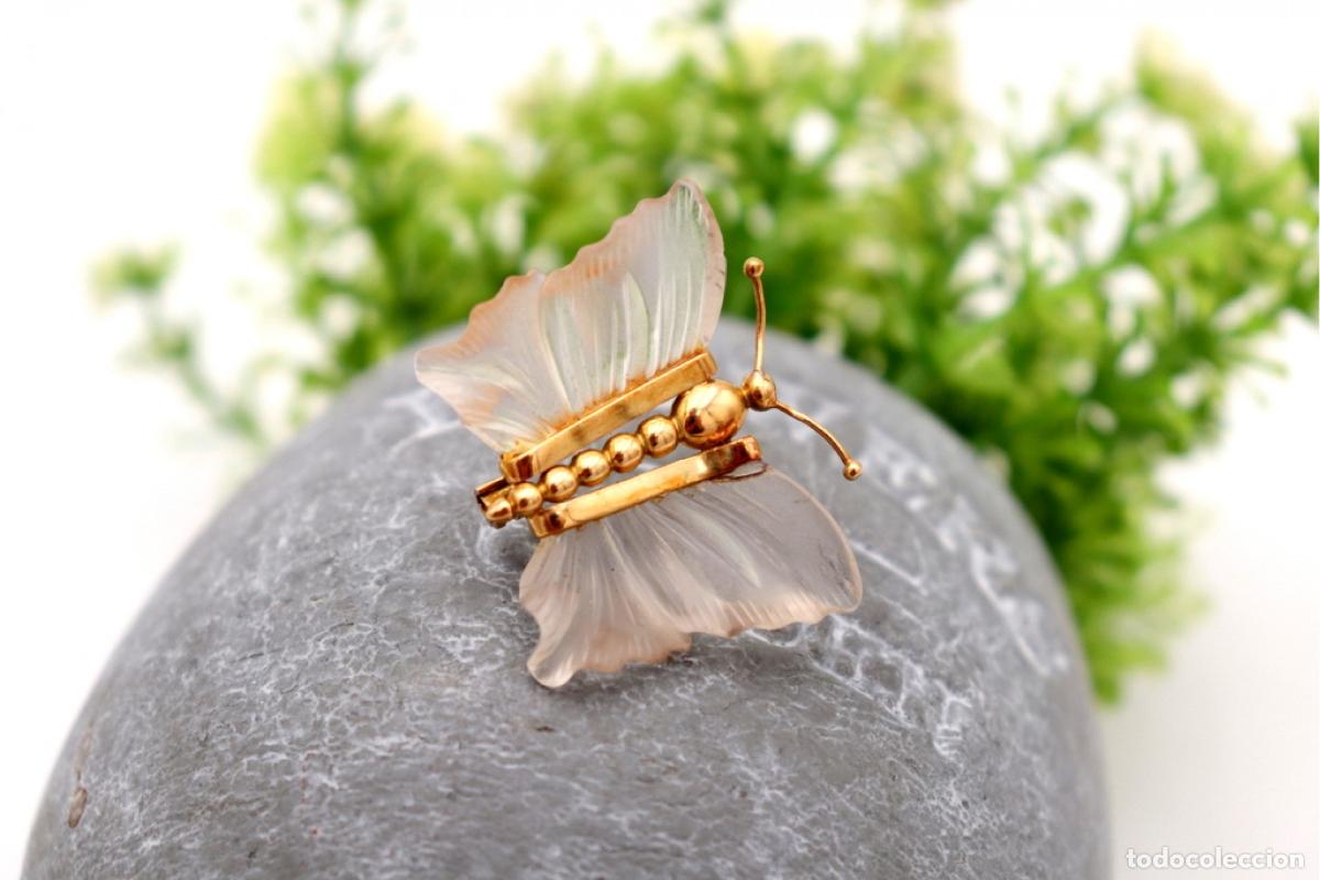 Joyeria: Broche de mariposa de oro de 19,2 quilates - Foto 4