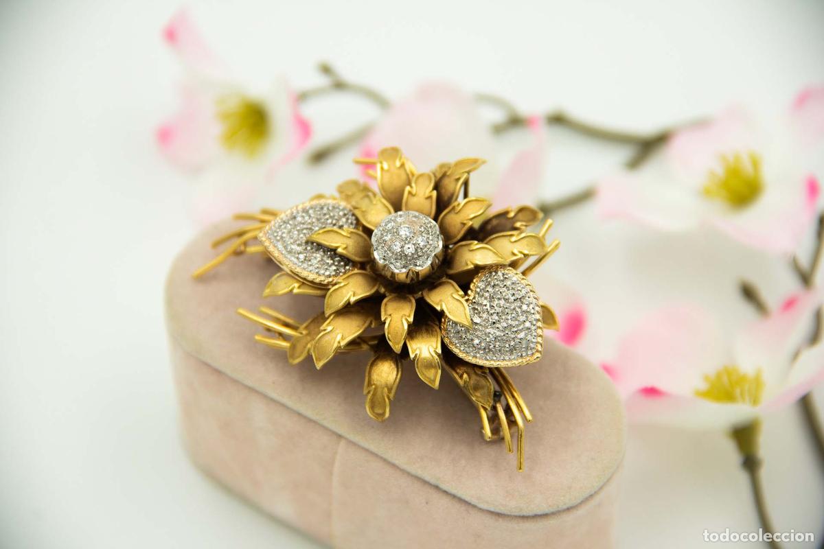 Joyeria: Broche de oro de 19,2 quilates con diamantes - Foto 3