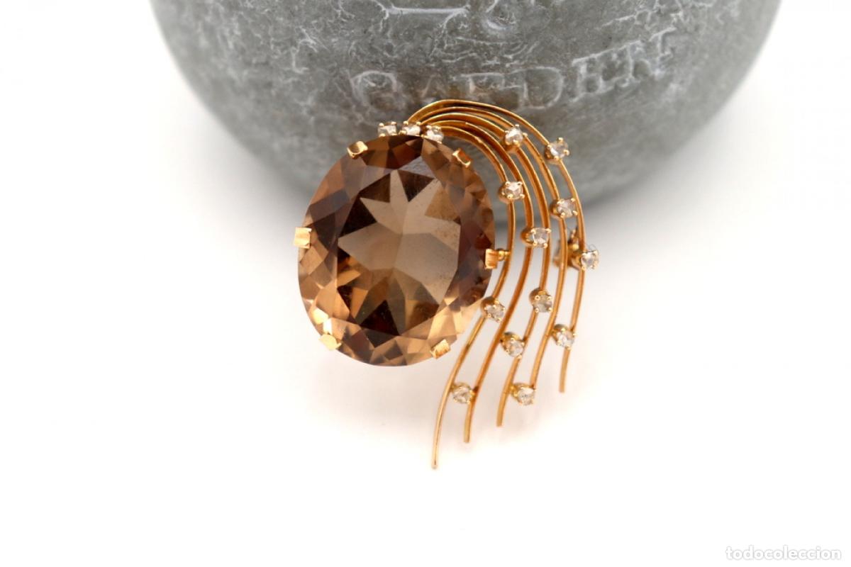 Joyeria: Broche de oro de 19,2 quilates con diamantes - Foto 5