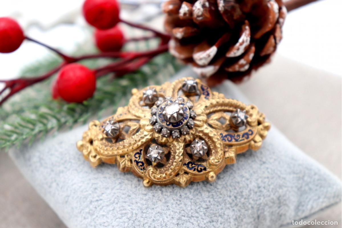 Joyeria: Broche de oro de 19,2 quilates con diamantes - Foto 2