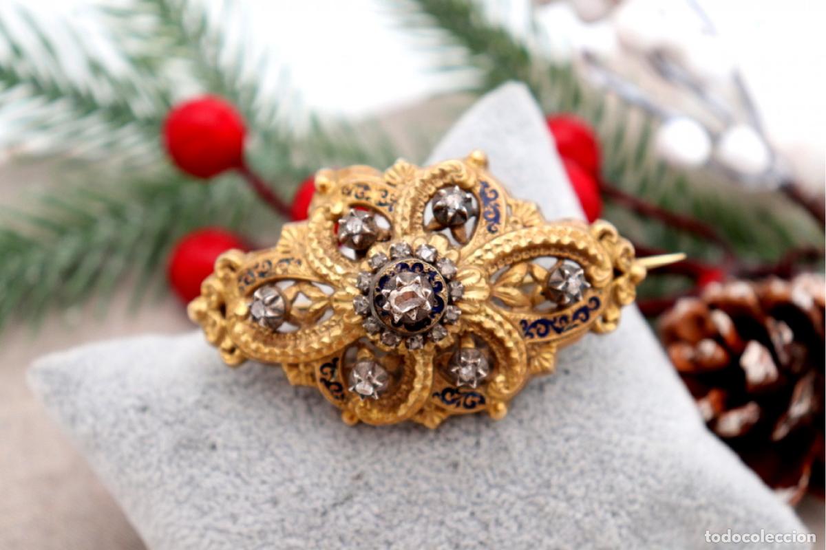Joyeria: Broche de oro de 19,2 quilates con diamantes - Foto 5