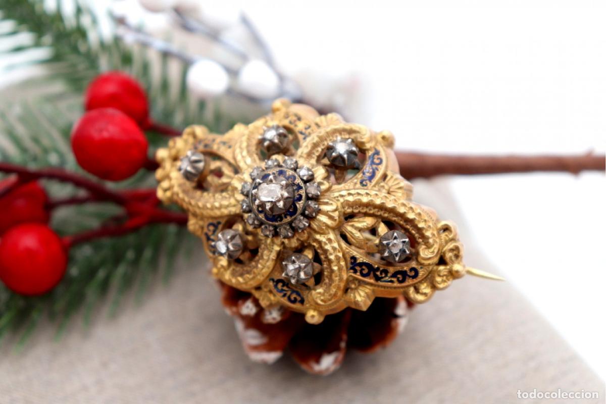 Joyeria: Broche de oro de 19,2 quilates con diamantes - Foto 7