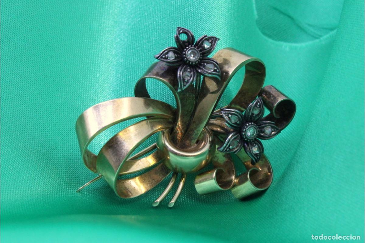 Joyeria: Broche de oro de 19,2 quilates con diamantes - Foto 3