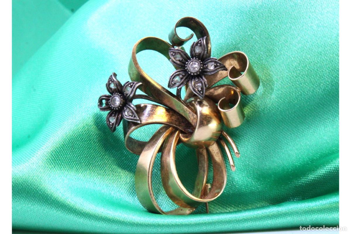 Joyeria: Broche de oro de 19,2 quilates con diamantes - Foto 7