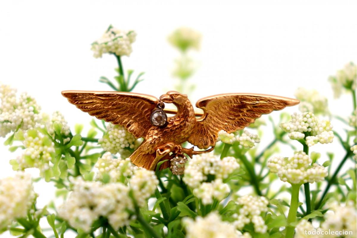 Joyeria: Broche de oro de 19,2 quilates con diamantes - &Aacute;guila - Foto 2