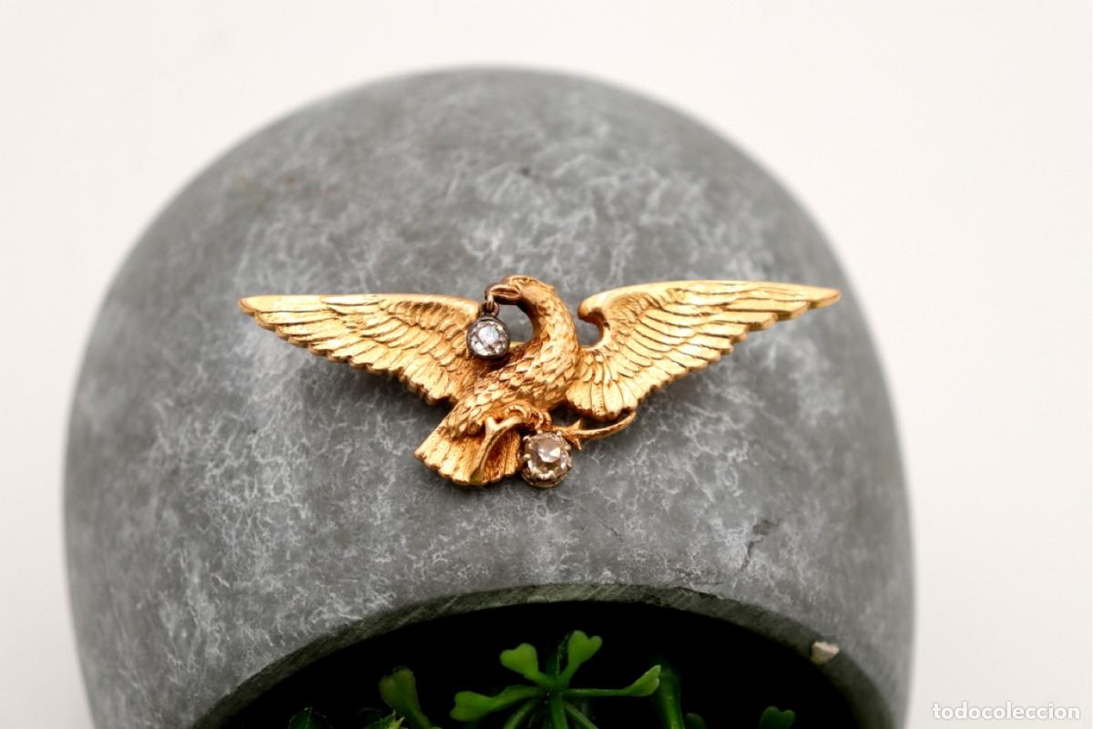 Joyeria: Broche de oro de 19,2 quilates con diamantes - &Aacute;guila - Foto 3