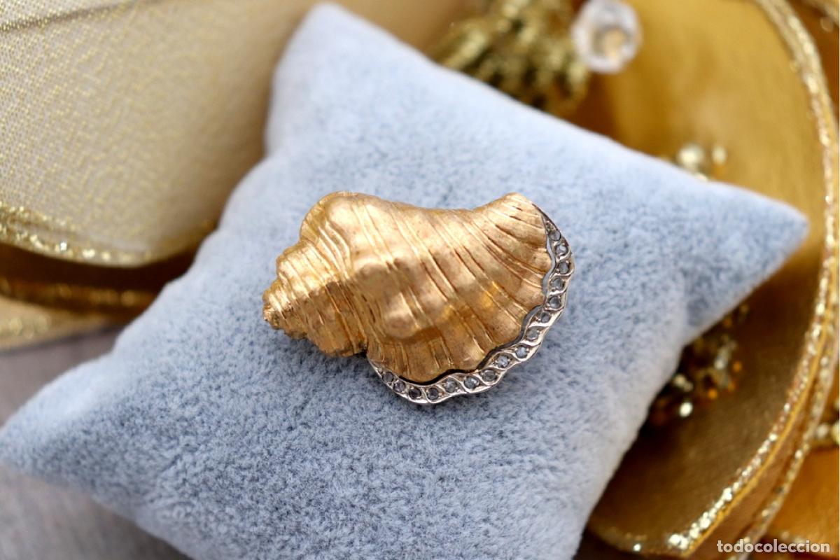 Joyeria: Broche de oro de 19,2 quilates con diamantes - Buzios - Foto 1