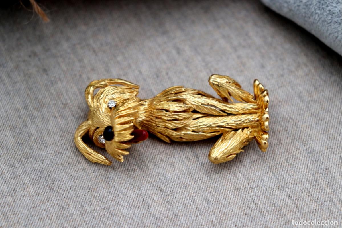 Joyeria: Broche de oro de 19,2 quilates con diamantes - Perro - Foto 2