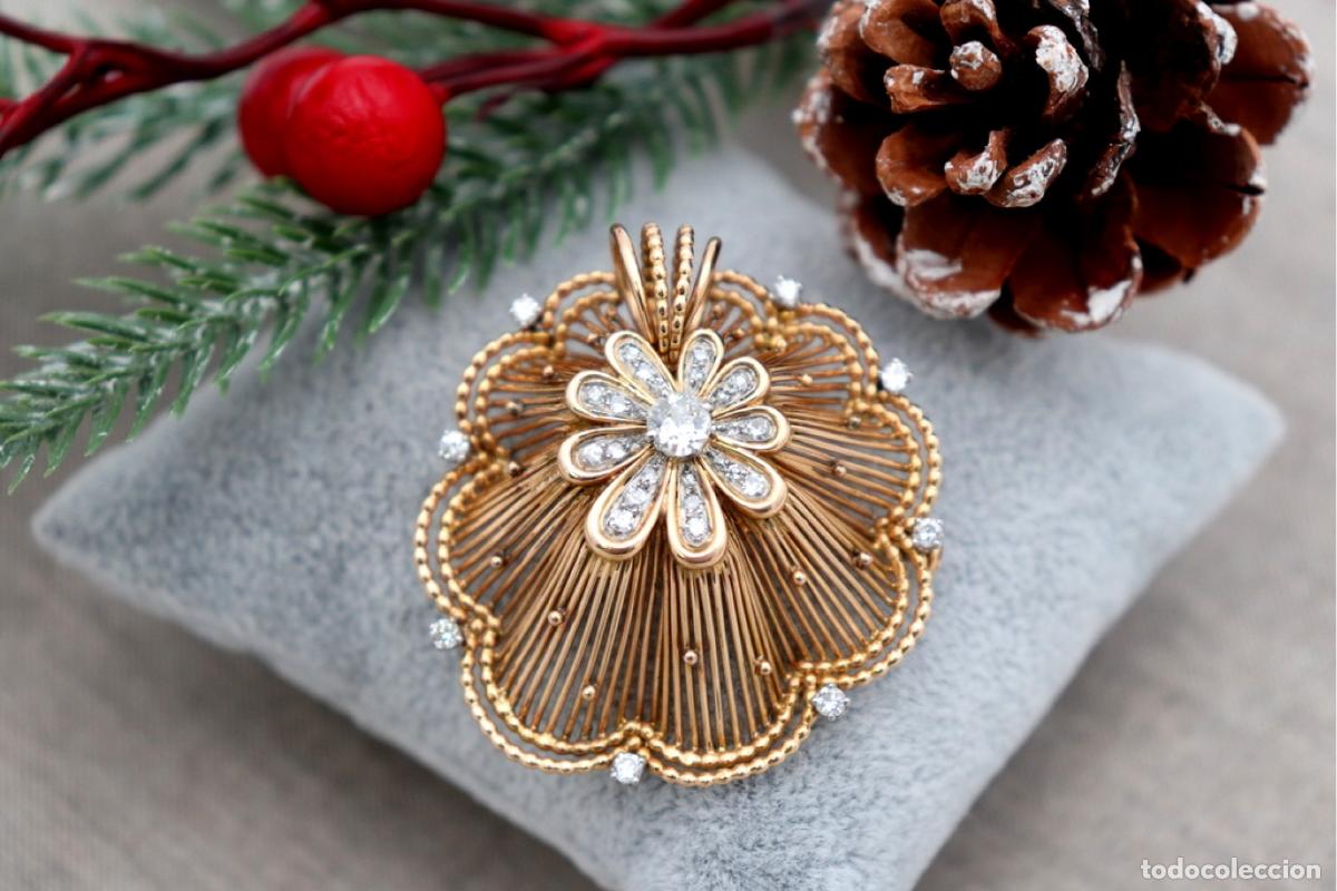 Joyeria: Broche de oro de 18 quilates con diamantes - Foto 1
