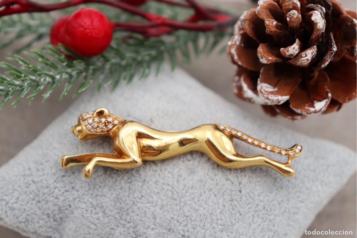 Joyeria: Broche de oro de 18 quilates con diamantes - Chita - Foto 1