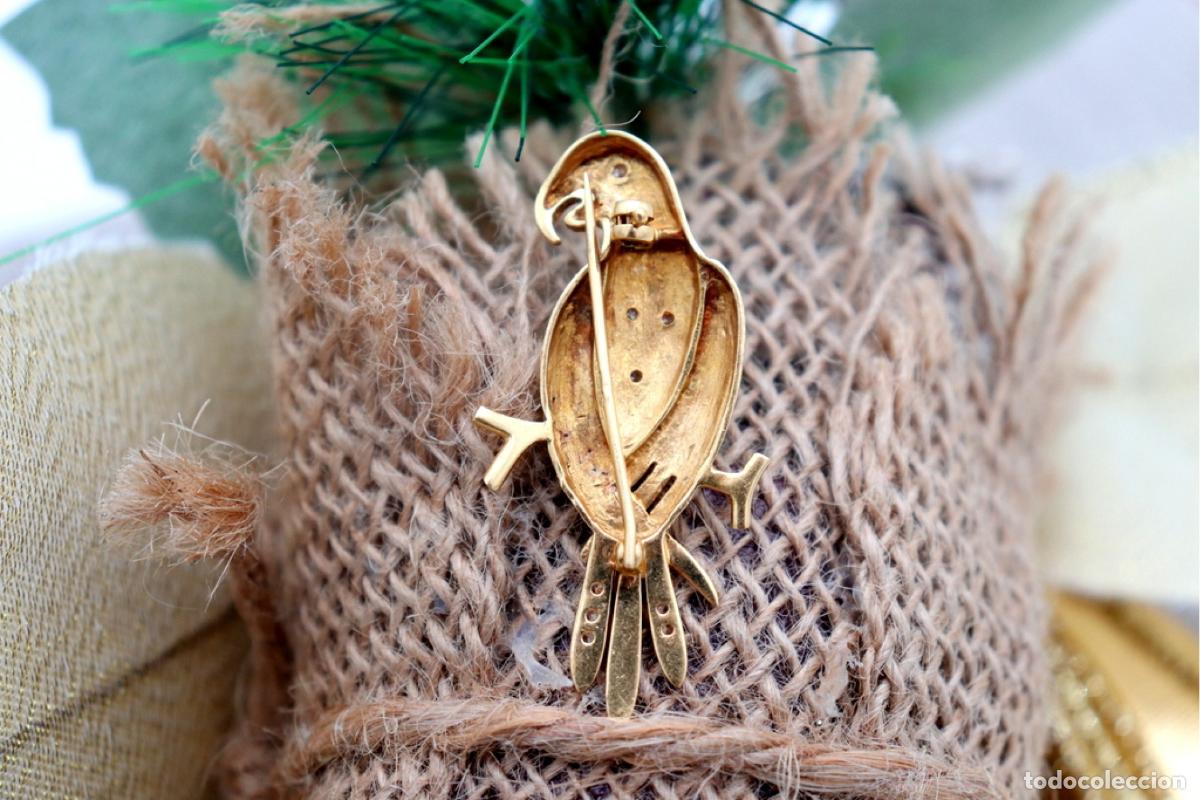 Joyeria: Broche de oro de 19,2 quilates con diamantes - Loro - Foto 6