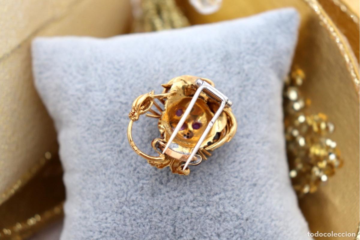 Joyeria: Broche de oro de 19,2 quilates con diamantes - Le&oacute;n - Foto 4
