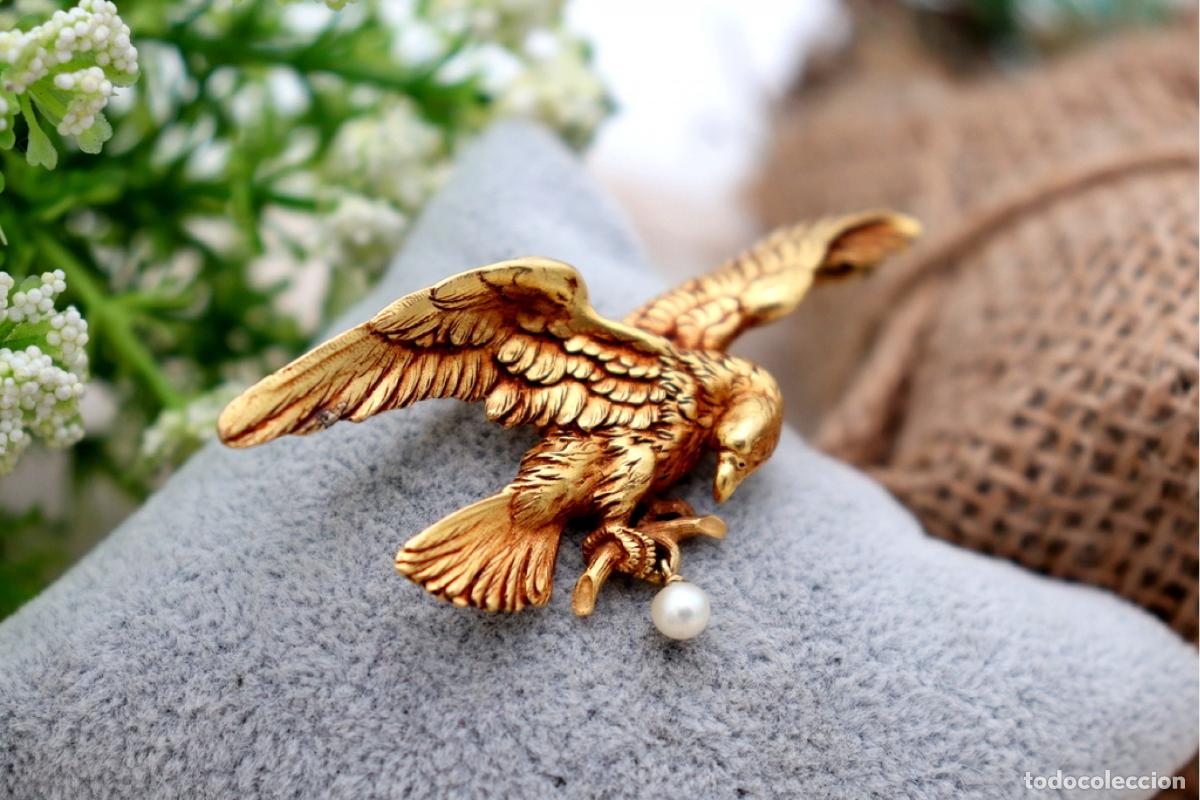 Joyeria: Broche de oro de 19,2 quilates con perla - &Aacute;guila - Foto 6