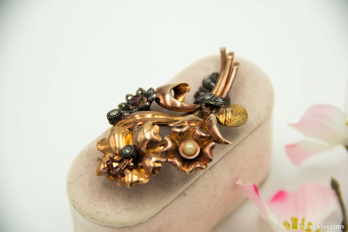 Joyeria: Broche de oro de 19,2 quilates con diamantes - Foto 3