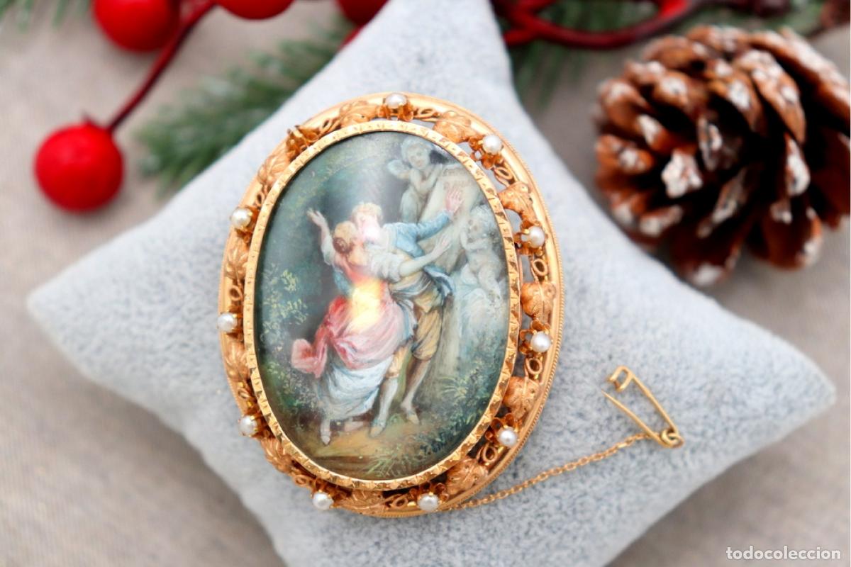 Joyeria: Broche de oro de 19,2 quilates con perlas - Foto 4