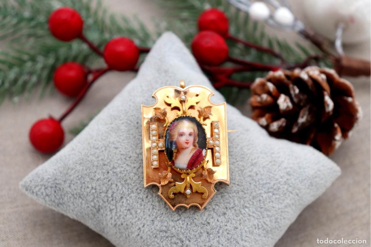Joyeria: Broche de oro de 19,2 quilates con perlas - Foto 1