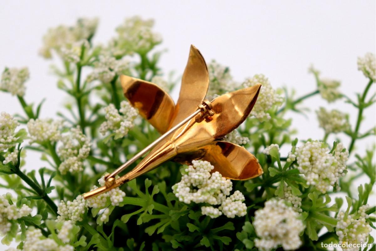 Joyeria: Broche de Oro de 19,2 K con Perla - Flor - Foto 7