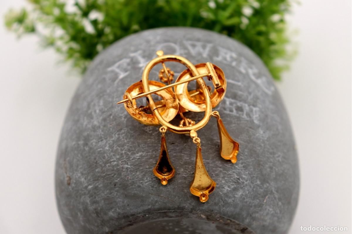 Joyeria: Broche de oro de 19,2 quilates con perlas - Foto 3