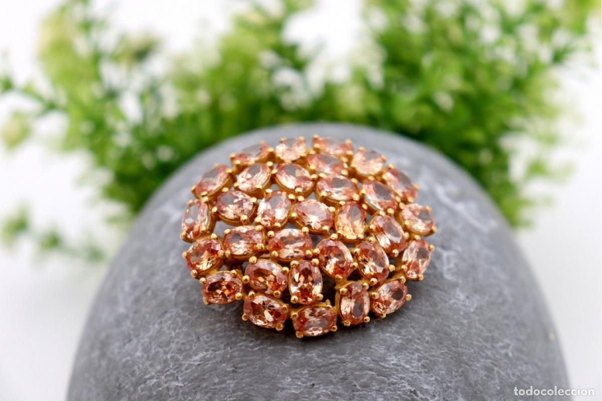 Joyeria: Broche de oro de 19,2 quilates con tanzanitas - Foto 3