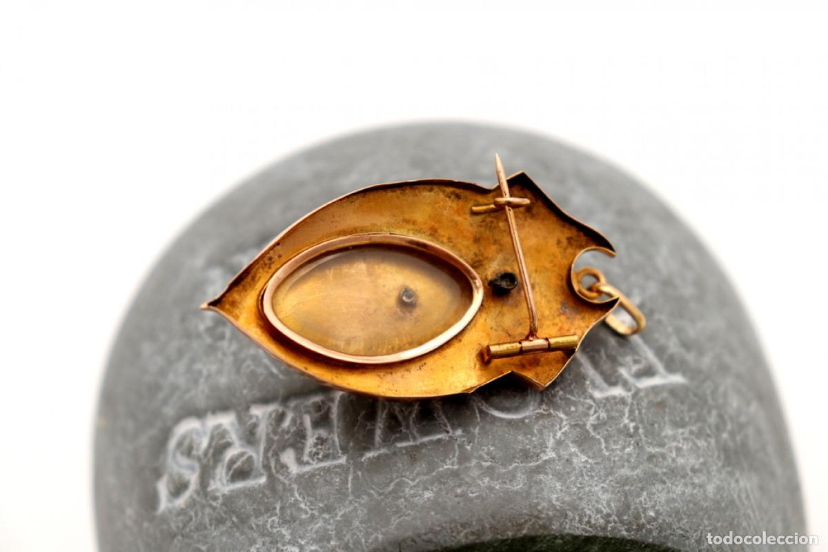 Joyeria: Broche de oro de 19,2 quilates con turquesa - Foto 6