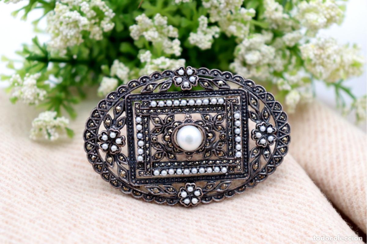 Joyeria: Broche de plata con perlas - Foto 1