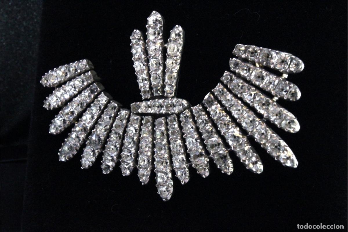 Joyeria: Broche en oro de 19,2K y plata con espinelas. - Foto 5