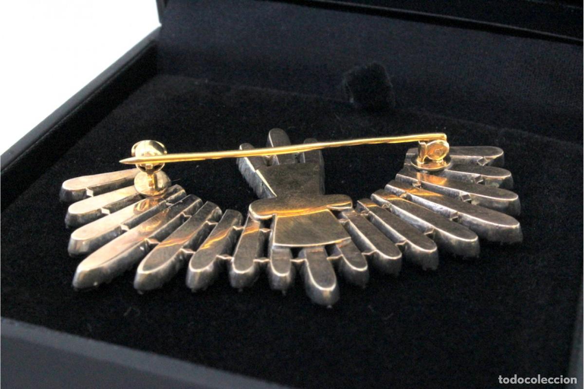 Joyeria: Broche en oro de 19,2K y plata con espinelas. - Foto 8