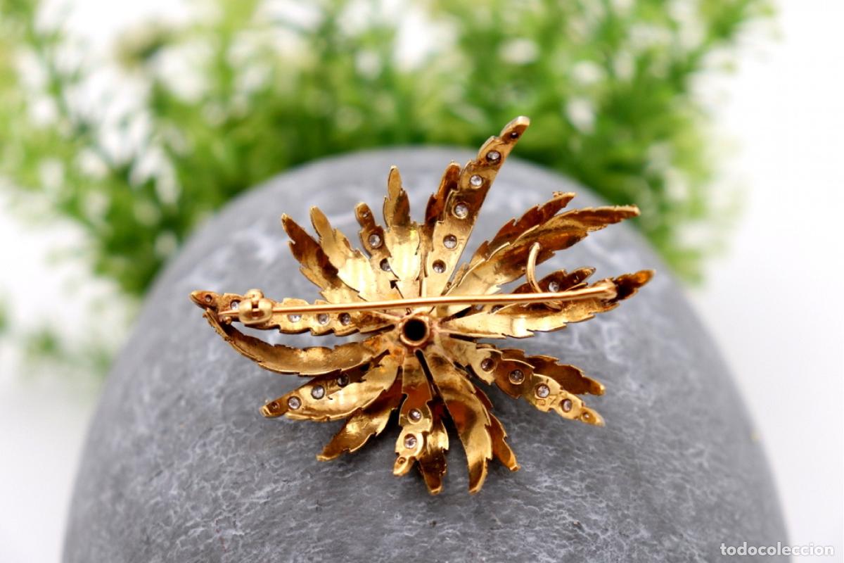 Joyeria: Broche de oro bicolor de 19,2K con perla. - Foto 5