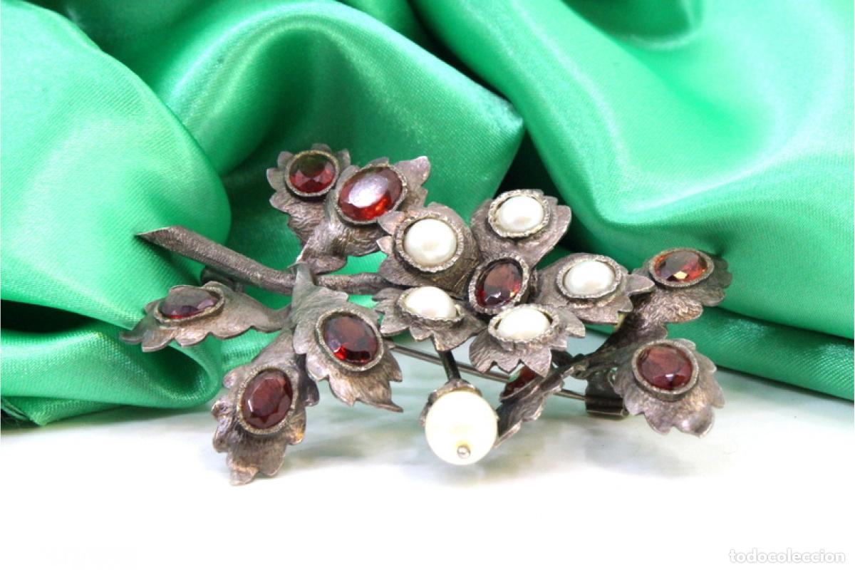 Joyeria: Broche de plata con perlas - Ramo de flores - Foto 5