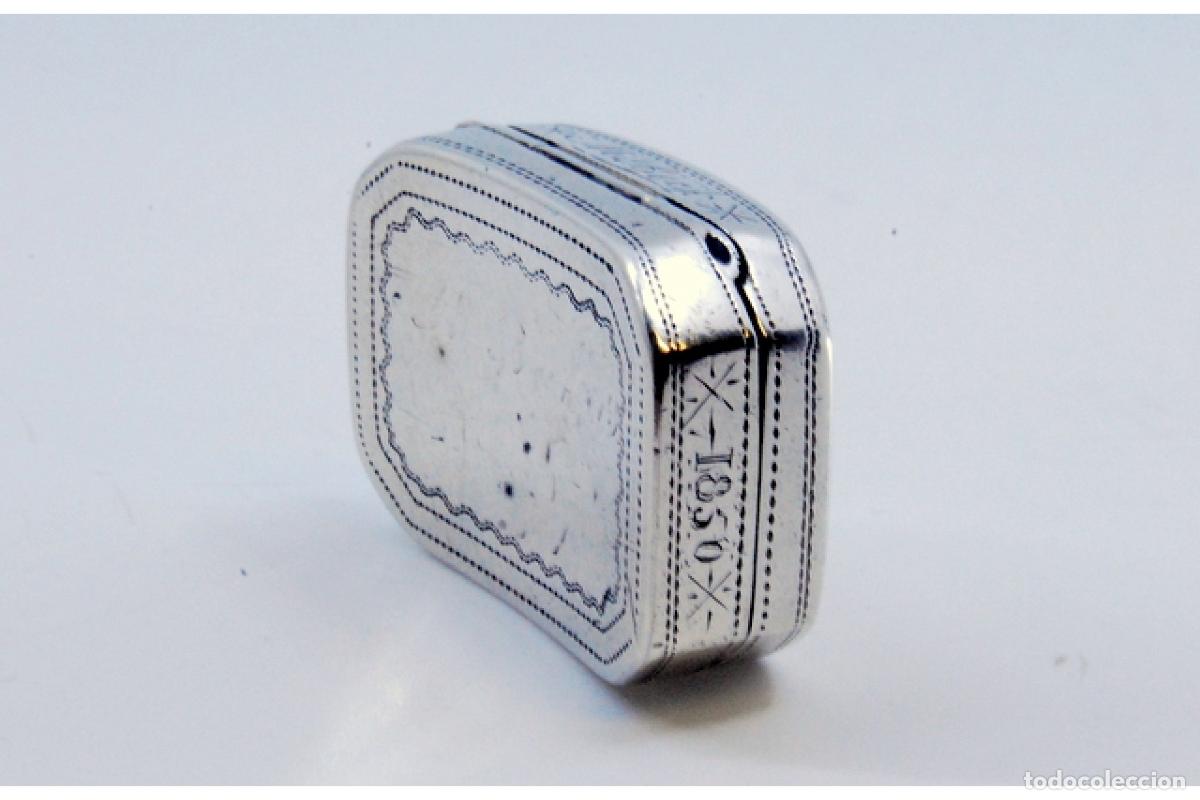 Joyeria: Caja de vinagreta de plata, de la &eacute;poca de Jorge III. - Foto 4