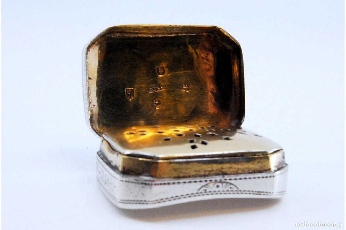 Joyeria: Caja de vinagreta de plata, de la &eacute;poca de Jorge III. - Foto 5
